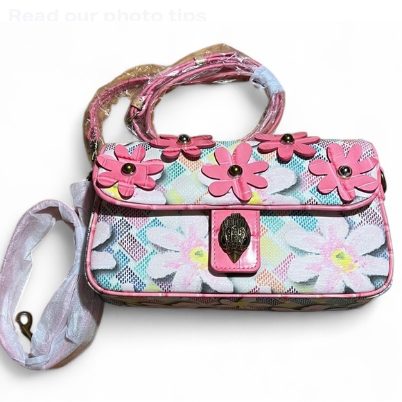 Kurt Geiger London Camden Flap Flower Shoulder Bag. - Picture 1 of 1